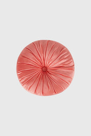Cojín Unisex Velvet Redondo Coral Fluor