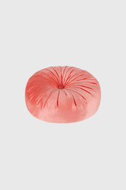 Cojín Unisex Velvet Redondo Coral Fluor