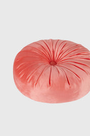 Cojín Unisex Velvet Redondo Coral Fluor