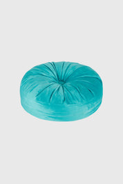 Cojín Velvet Redondo Turquesa Claro