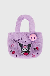 Bolsa Home Cartera Bordada Kuromi Morado