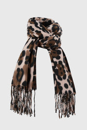 Bufanda Mujer Animal Print Café I