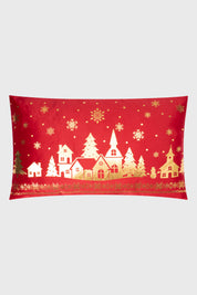 Cojín Home Folia Rectangular Rojo