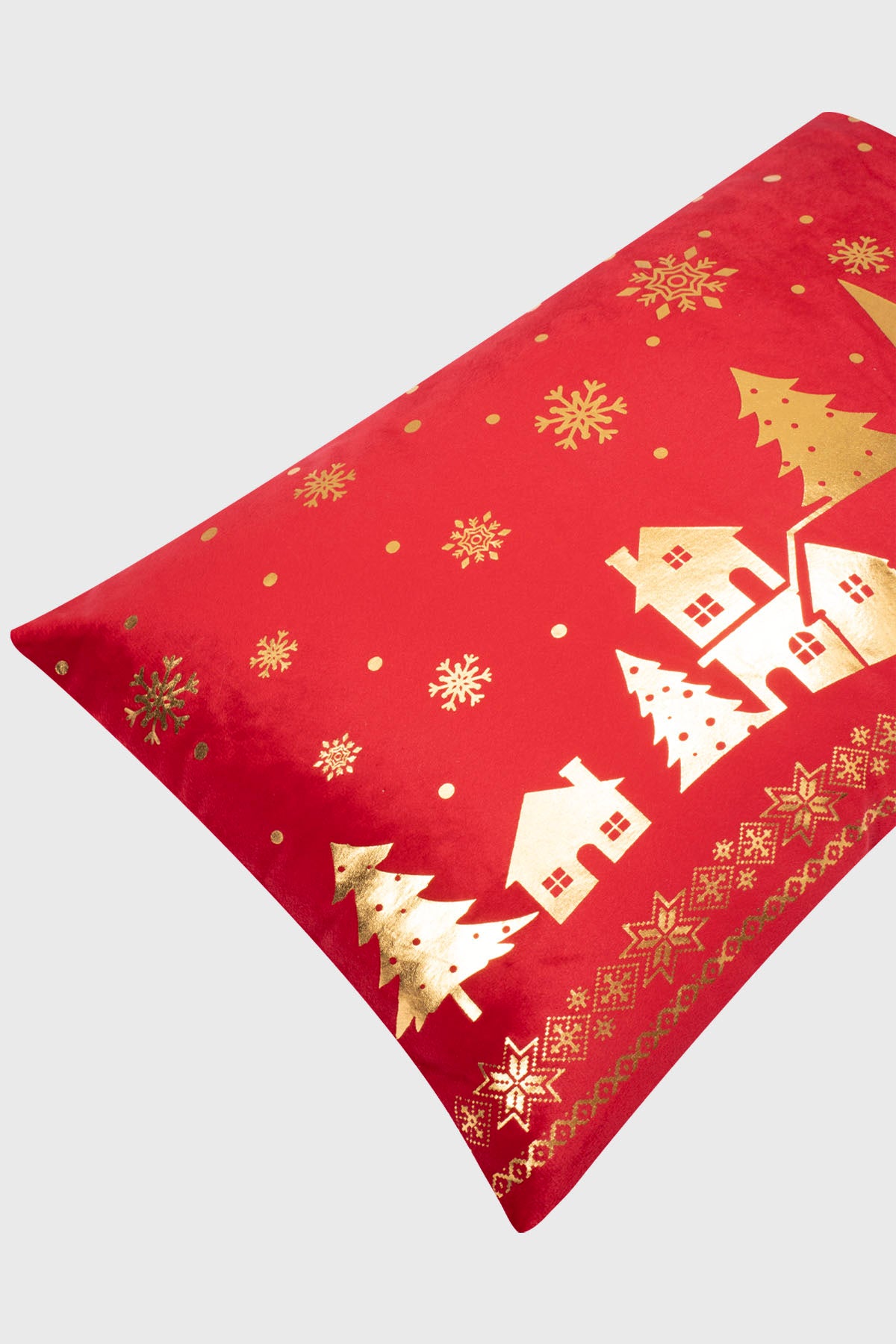 Cojín Home Folia Rectangular Rojo