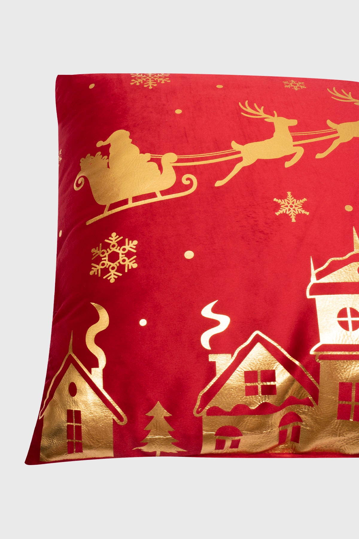 Cojín Home Folia Cuadrado Rojo