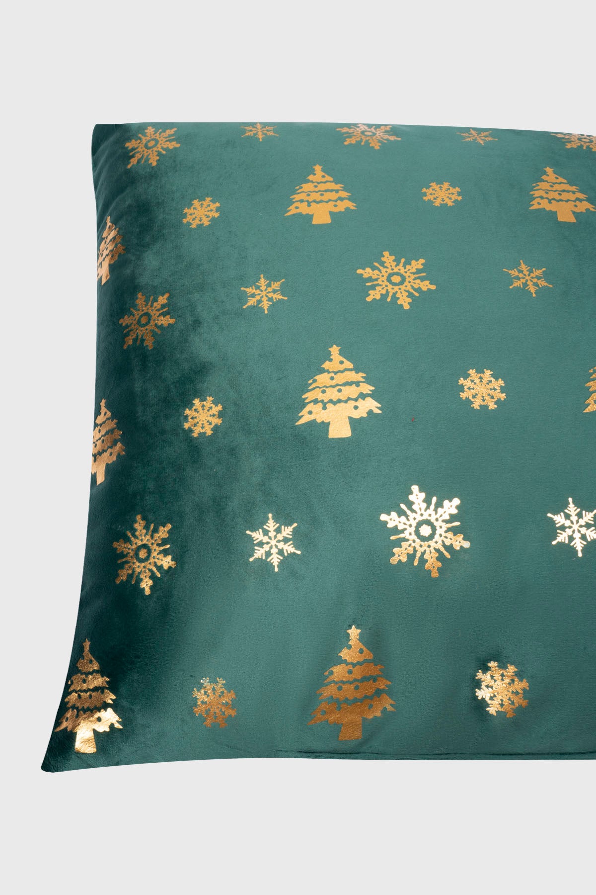 Cojín Home Folia Cuadrado Verde