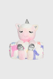 Frazada Con Peluche Home Kids Fucsia 100 x 130 cms