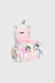 Frazada Con Peluche Home Kids Fucsia 100 x 130 cms