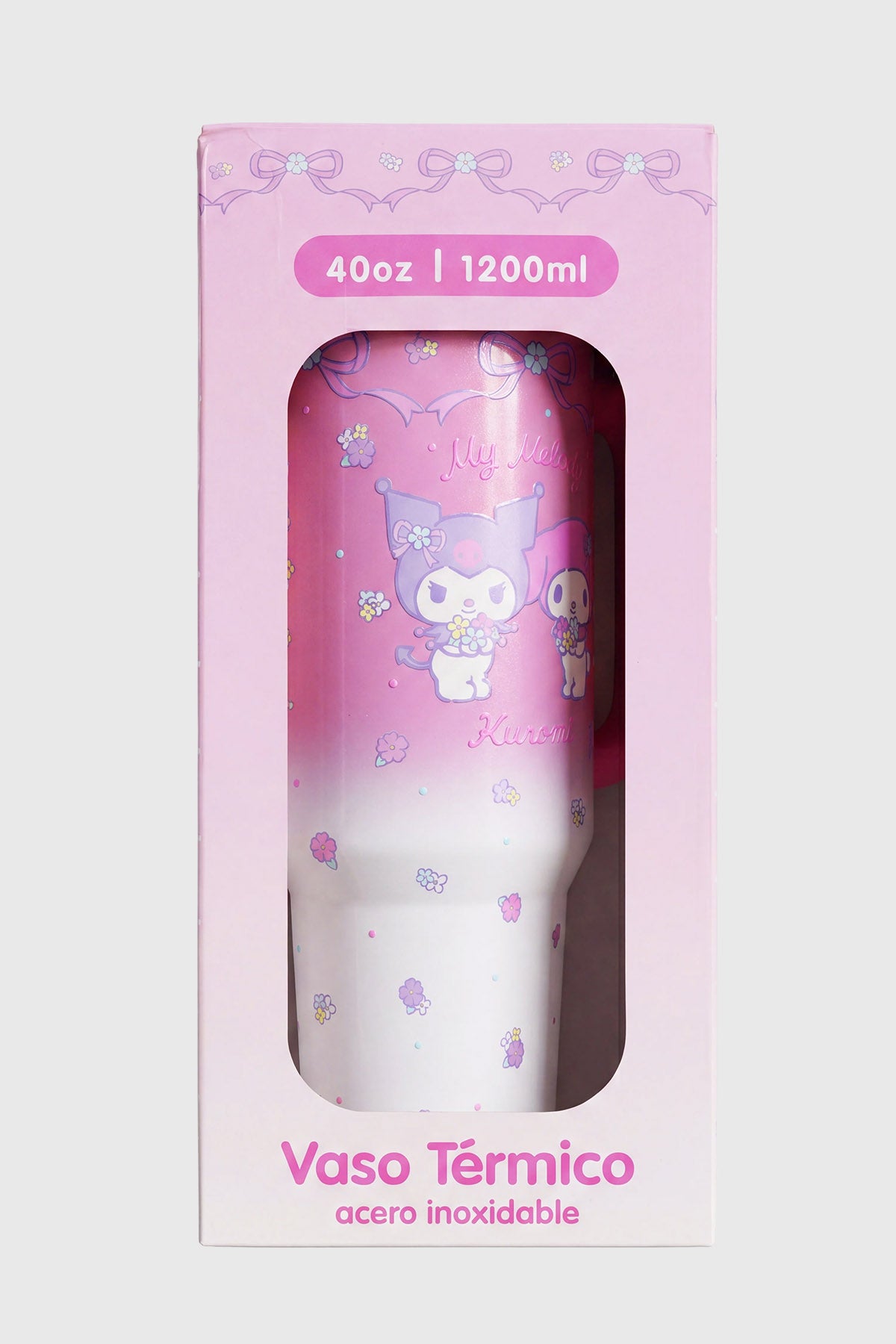 Botella Home Melody & Kuromi Rosado