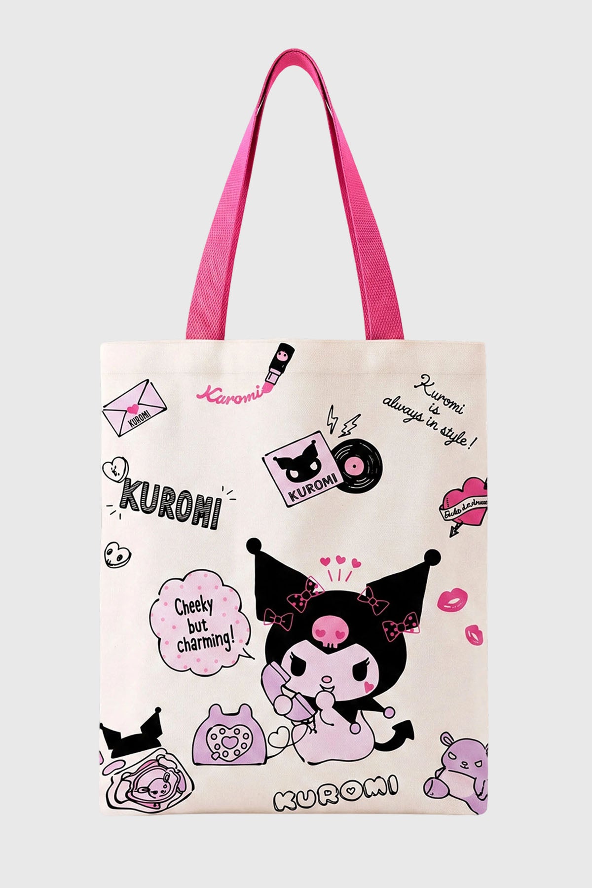 Bolsa Mediana Kuromi Home Fucsia