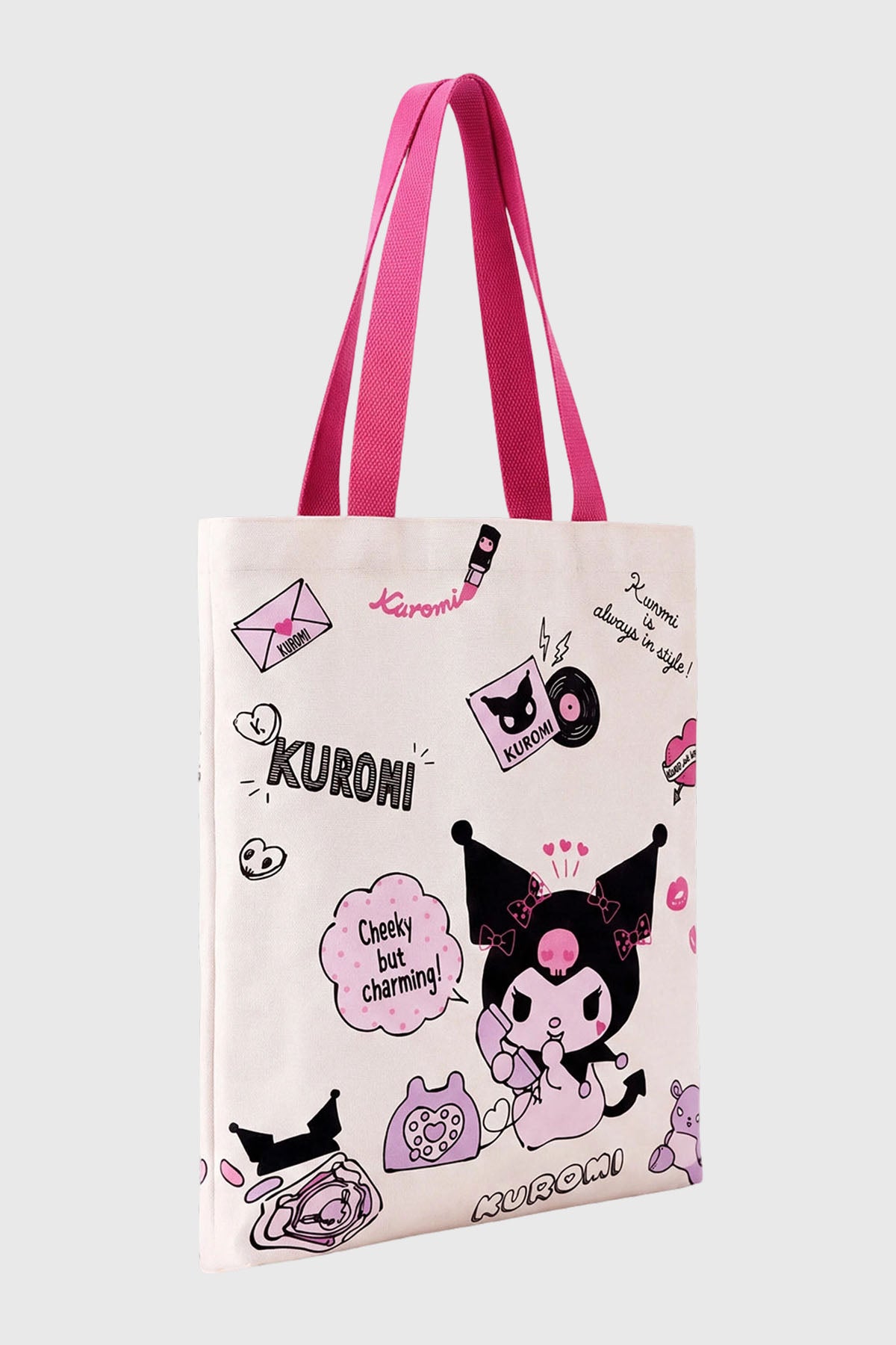 Bolsa Mediana Kuromi Home Fucsia