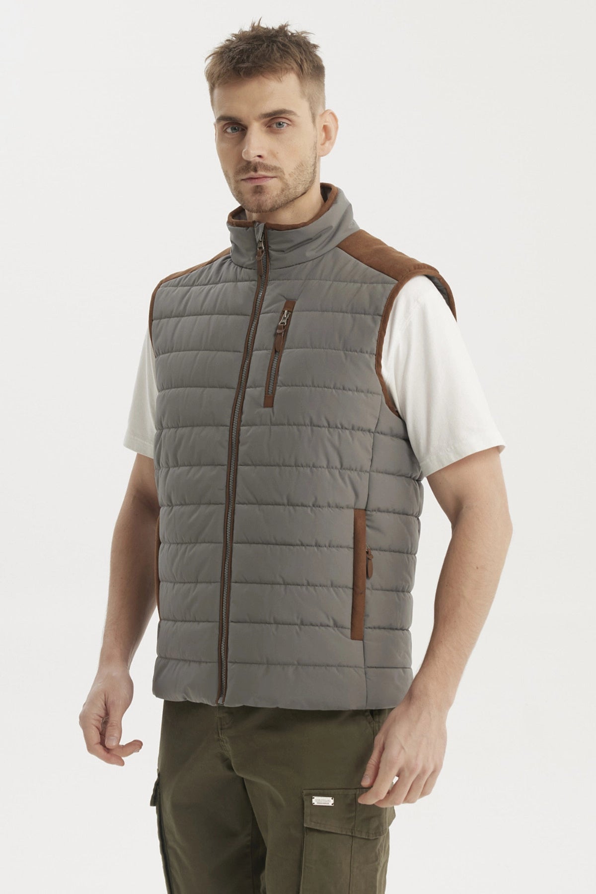 Parka Hombre Slim Gris