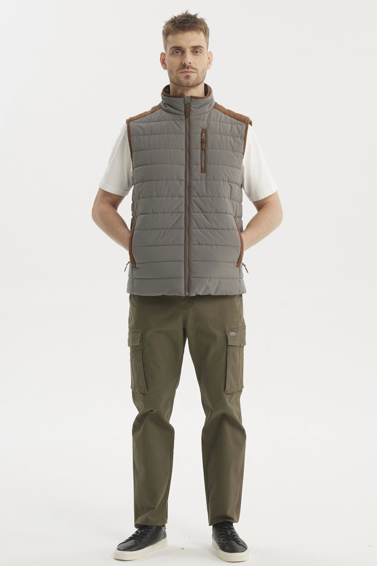 Parka Hombre Slim Gris