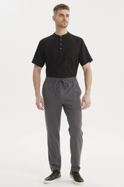 Pantalón Hombre Calce Recto Gris Oscuro