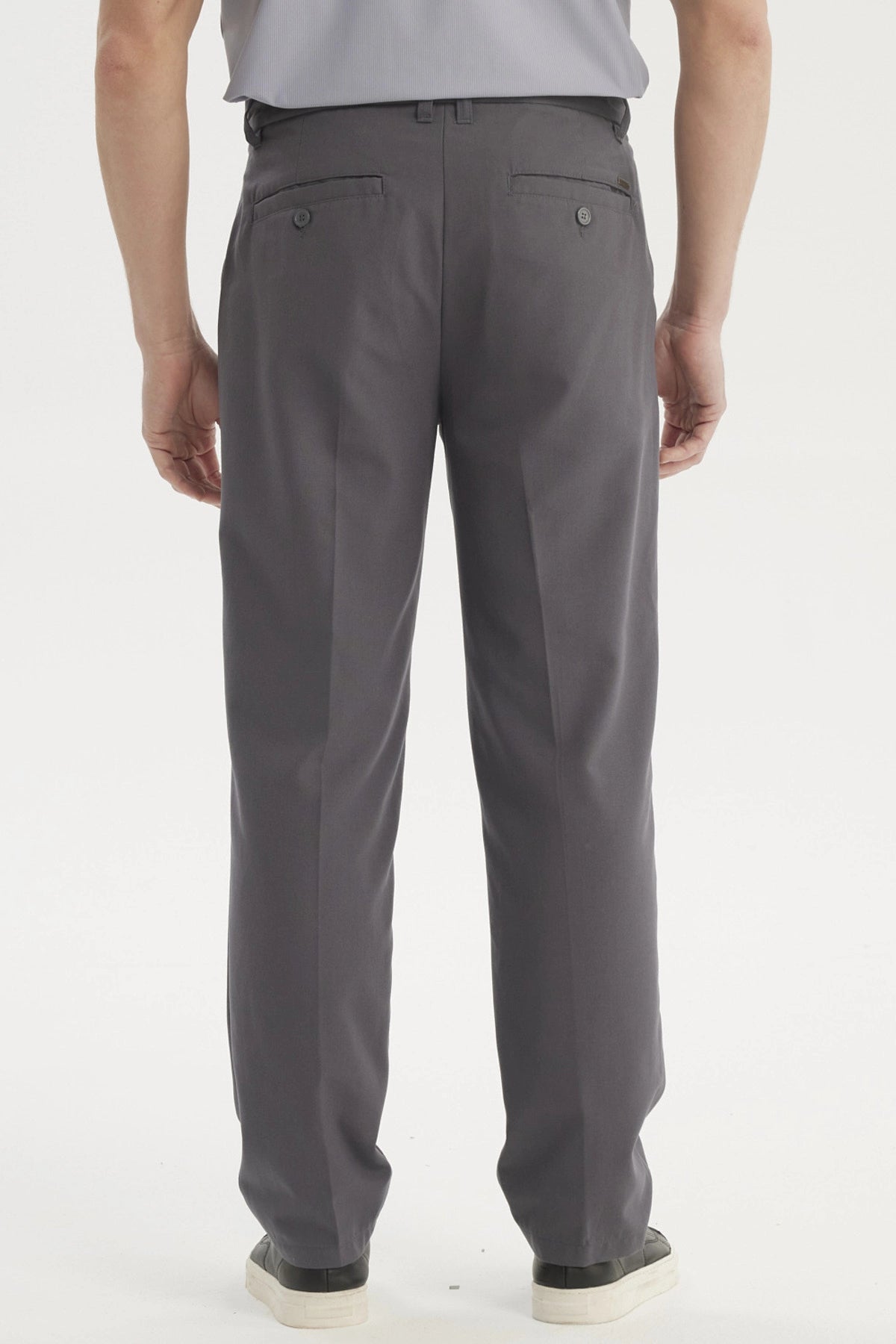 Pantalón Hombre Calce Recto Gris Oscuro