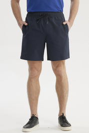Short de Baño Hombre Liso Azul Marino