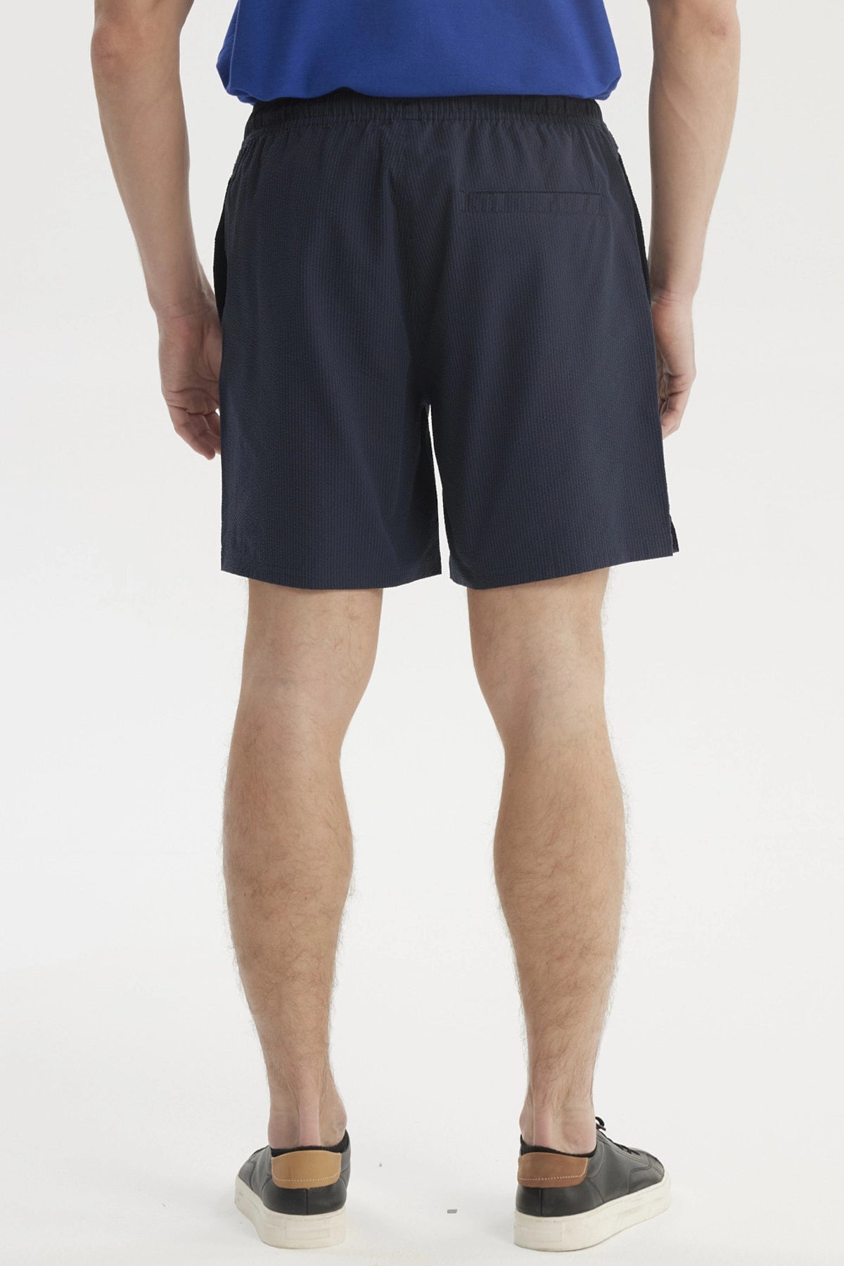 Short de Baño Hombre Liso Azul Marino