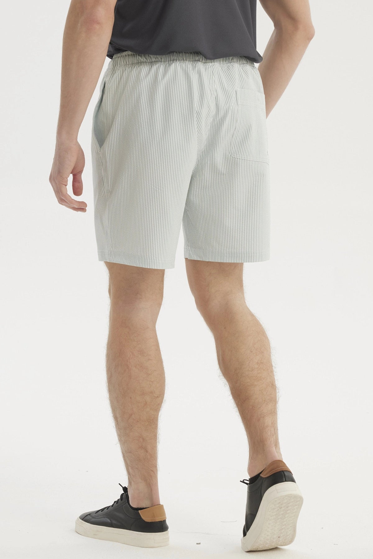 Short de Baño Hombre Liso Verde Claro