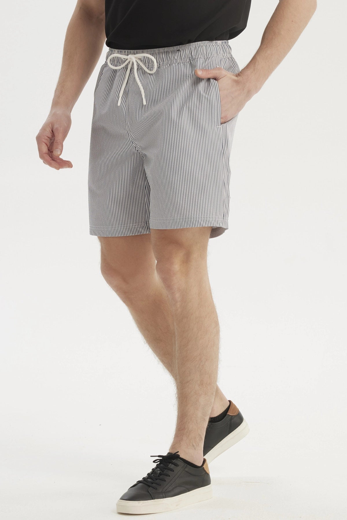 Short de Baño Hombre Liso Azul Marino