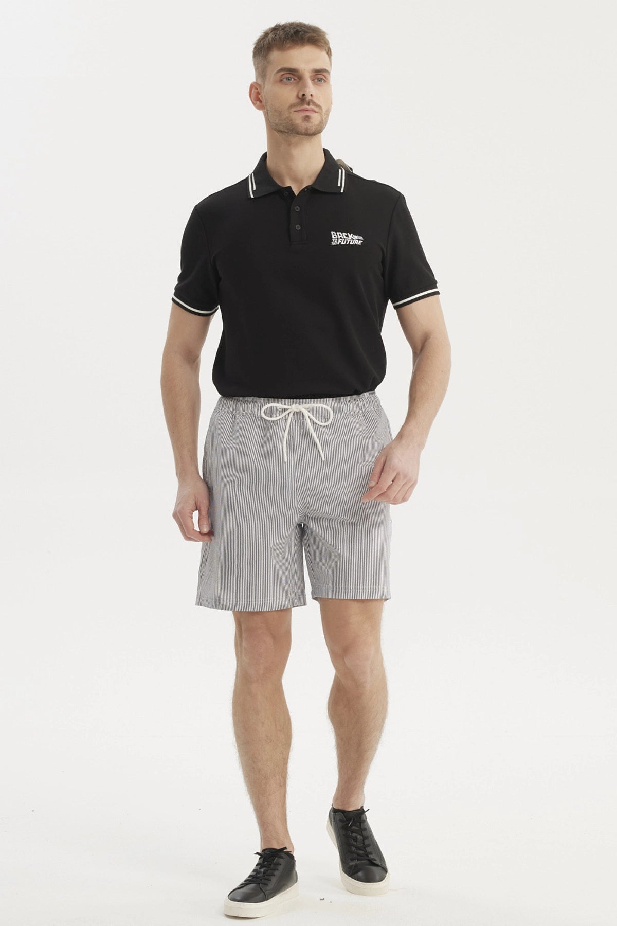 Short de Baño Hombre Liso Azul Marino