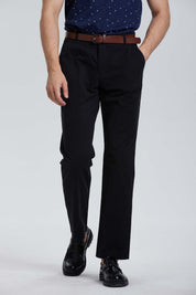 Pantalón Hombre Chino Cinturón Negro