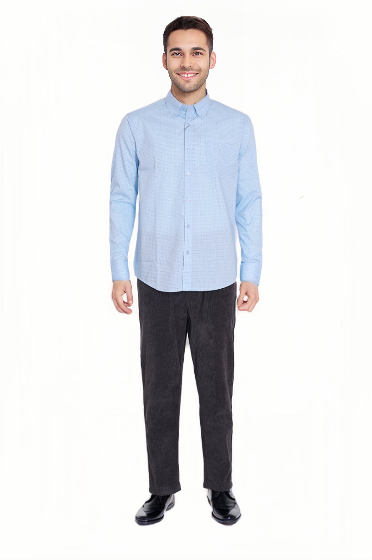 Camisa Hombre Fantasía Celeste