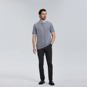 Polera Hombre Pique Gris Melange