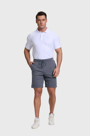 Bermuda Hombre Con Cordón Y Bolsillo Azul