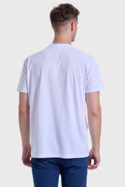 Polera Hombre Cuello V Básica Blanco