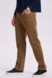 Pantalón Hombre Básico Cotelé Café