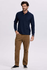 Pantalón Hombre Básico Cotelé Café