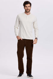 Pantalón Hombre Básico Cotelé Café