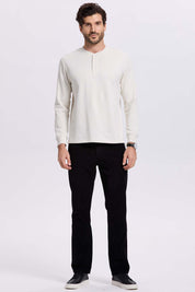 Pantalón Hombre Básico Cotelé Negro