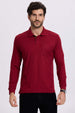 Polera Hombre Piqué Básica Burdeo