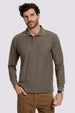 Polera Hombre Piqué Básica Café