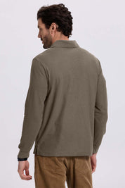 Polera Hombre Piqué Básica Café