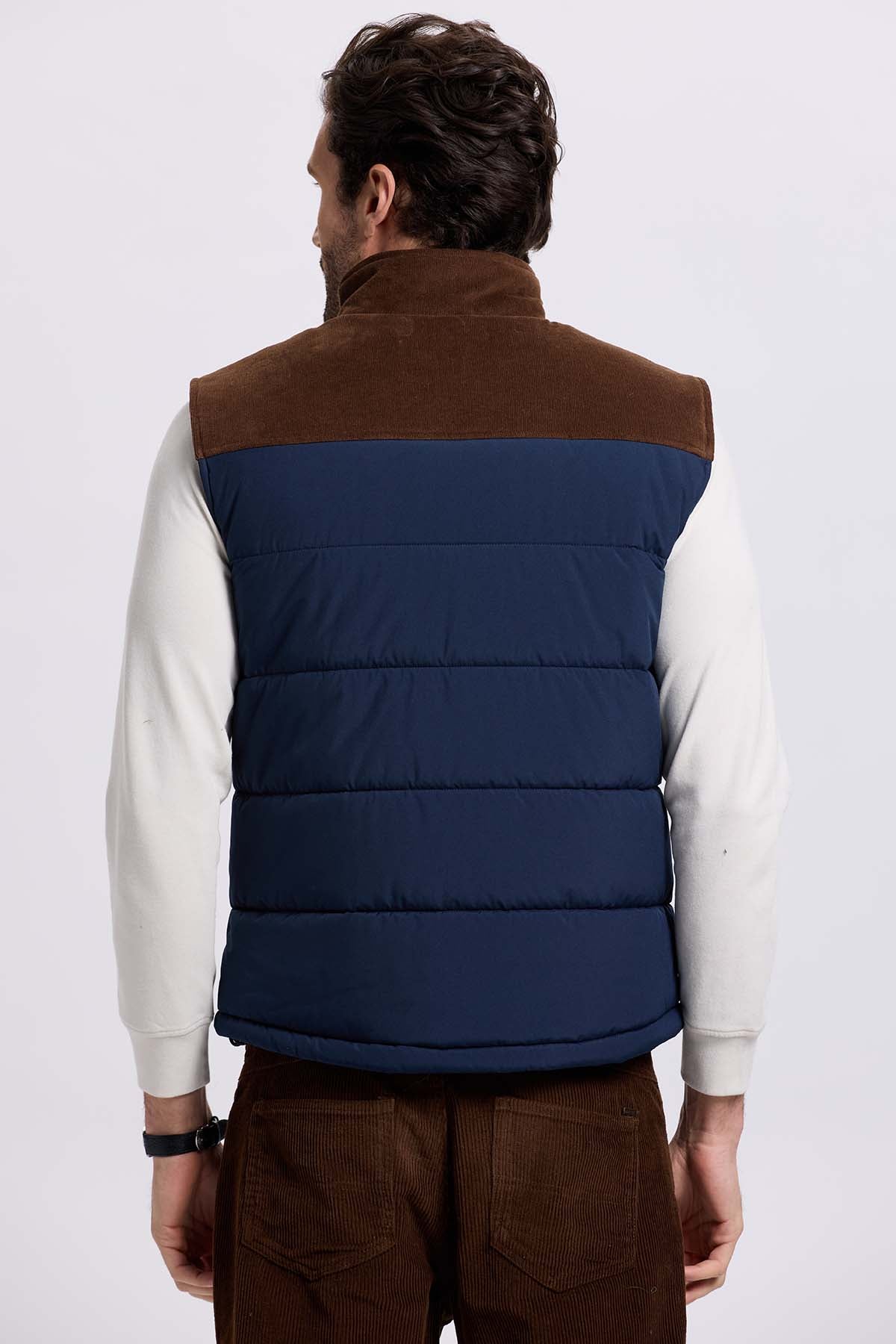 Parka Hombre Hombro Cotelé Azul