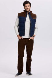 Parka Hombre Hombro Cotelé Azul