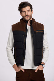 Parka Hombre Hombro Cotelé Negro