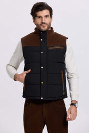 Parka Hombre Hombro Cotelé Negro