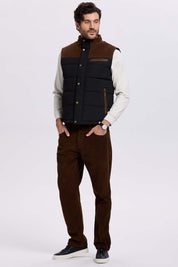 Parka Hombre Hombro Cotelé Negro