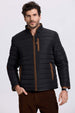 Parka Hombre Borde Antelina Negro