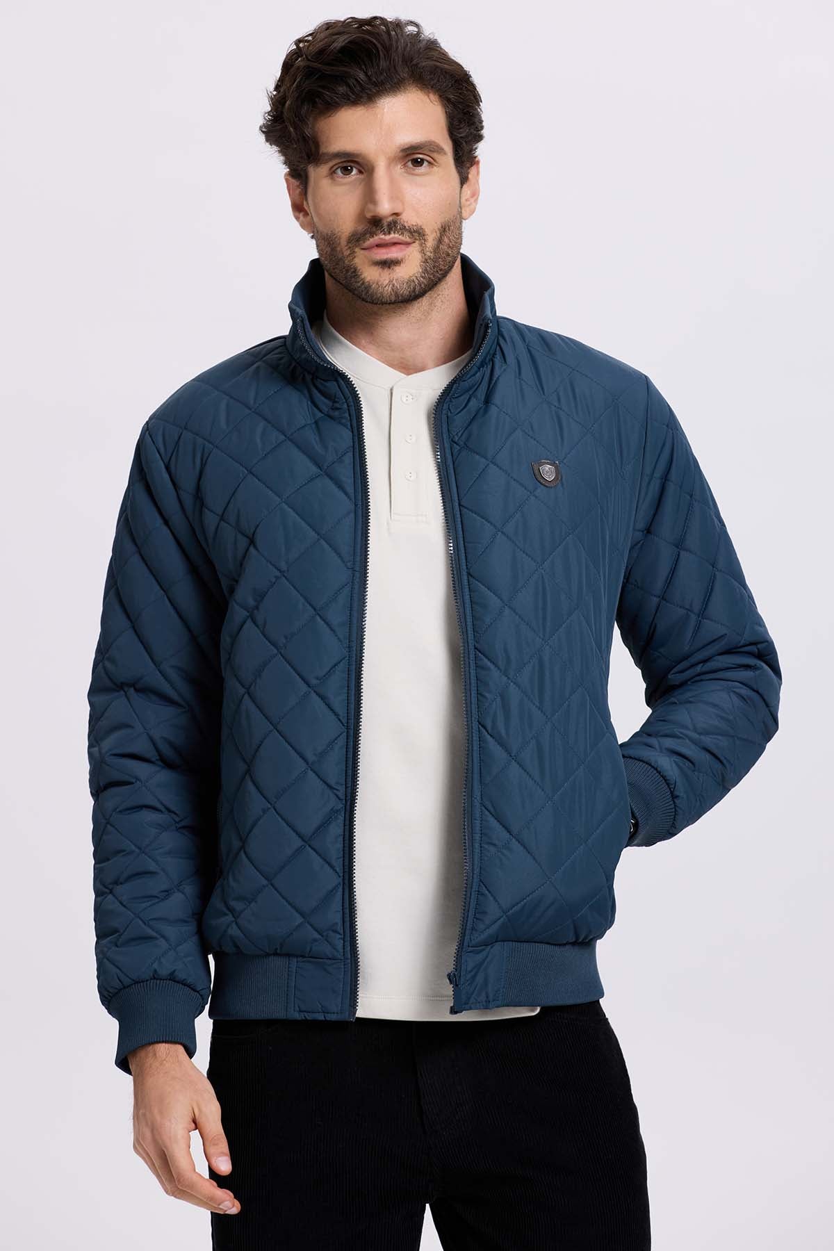 Chaqueta Hombre Acolchada Azul