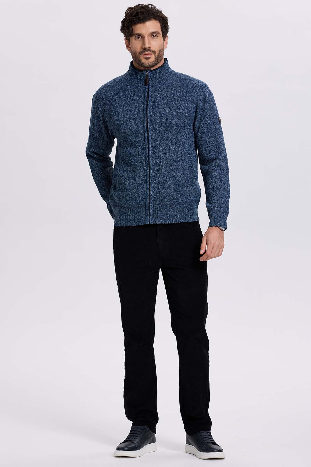 Sweater Hombre Forrado Azul