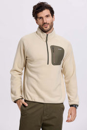 Polar Hombre Medio Con Bolsillo Beige
