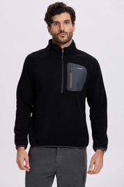 Polar Hombre Medio Con Bolsillo Negro