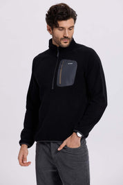 Polar Hombre Medio Con Bolsillo Negro