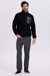 Polar Hombre Medio Con Bolsillo Negro