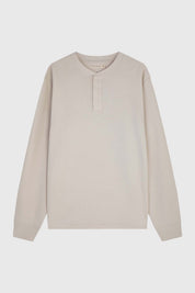 Polera Hombre Tres Botones Beige