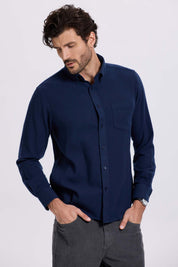 Camisa Hombre Franela Azul